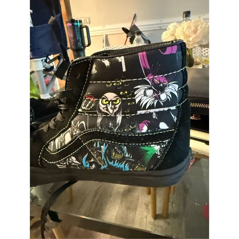 Vans X Disney Villains Sk8-Hi 100th Anniversary Sneakers 9.5 Mens 11 Women’s EUC